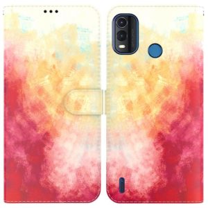 For Nokia G11 Plus Watercolor Pattern Horizontal Flip Leather Phone Case(Spring Cherry) (OEM)