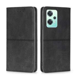 For OnePlus Nord CE 2 Lite 5G Cow Texture Magnetic Horizontal Flip Leather Phone Case(Black) (OEM)