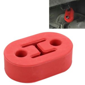 Universal Car Two Holes Adjustable Rubber Mounting Bracket Exhaust Tube Hanging Rubber Tube Car Exhaust Pipe Hanging Shackle Hanging Exhaust Hanging From Ear(Red) (OEM)