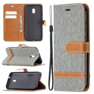For Nokia C1 Plus Color Matching Denim Texture Horizontal Flip Leather Case with Holder & Card Slots & Wallet & Lanyard(Grey) (OEM)