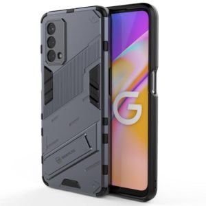 For OPPO A93 5G Punk Armor 2 in 1 PC + TPU Shockproof Case with Invisible Holder(Grey) (OEM)