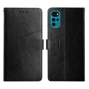 For Motorola Moto G22 Y Stitching Horizontal Flip Leather Phone Case(Black) (OEM)