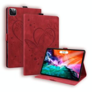 For iPad Pro 11 2022 / 2021 / 2018 / Air 2020 10.9 Love Butterfly Pattern Horizontal Flip Leather Tablet Case with Holder & Sleep / Wake-up Function(Red) (OEM)