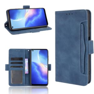 For Blackview A90 Skin Feel Calf Pattern Horizontal Flip Leather Case with Holder & Card Slots & Photo Frame(Blue) (OEM)