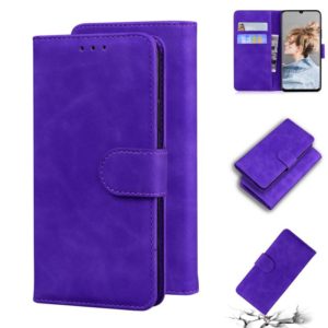 For Blackview A80 Skin Feel Pure Color Flip Leather Phone Case(Purple) (OEM)