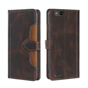 For ZTE Tempo X/Vantage/Z839/N9137 Stitching Skin Feel Magnetic Buckle Horizontal Flip PU Leather Case(Brown) (OEM)