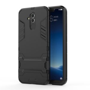 Shockproof PC + TPU Case for Huawei Mate 20 Lite, with Holder(Black) (OEM)