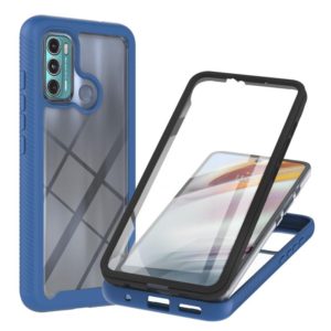 For Motorola Moto G60 Starry Sky Solid Color Series Shockproof PC + TPU Protective Case with PET Film(Royal Blue) (OEM)