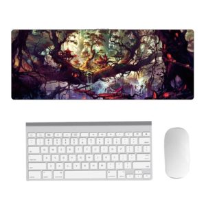 Hand-Painted Fantasy Pattern Mouse Pad, Size: 300 x 800 x 3mm Seaming(4 Tree Scenery) (OEM)