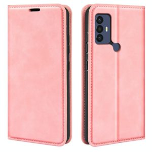 For TCL 30 SE/305/306 Retro-skin Magnetic Suction Leather Phone Case(Pink) (OEM)
