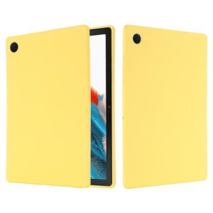 For Samsung Galaxy Tab A8 10.5 2021 Solid Color Liquid Silicone Shockpoof Tablet Case(Yellow) (OEM)