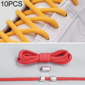 1 Pair Elastic Metal Buckle without Tying Shoelaces(Red) (OEM)