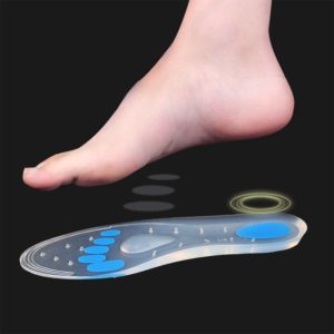 1 Pair Transparent Cushioning Silica Gel Insoles Size: 40-41yards (OEM)