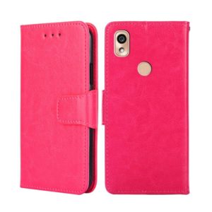 For Kyocera KY-51B Crystal Texture Leather Phone Case(Rose Red) (OEM)