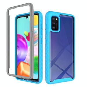 For Samsung Galaxy A41 Starry Sky Solid Color Series Shockproof PC + TPU Protective Case(Baby Blue) (OEM)