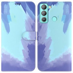 For Tecno Pop 5 LTE BD4 Watercolor Pattern Horizontal Flip Leather Phone Case(Winter Snow) (OEM)