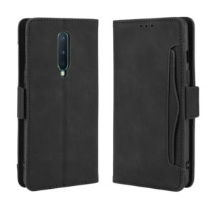 For OnePlus 8 Wallet Style Skin Feel Calf Pattern Leather Case with Separate Card Slot(Black) (OEM)