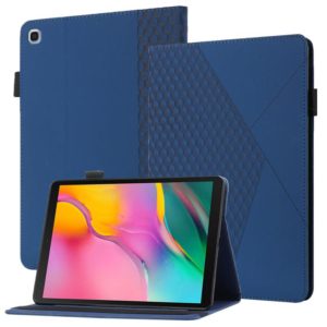 For Samsung Galaxy Tab A 10.1 2019 T510 Rhombus Skin Feel Horizontal Flip Tablet Leather Case with Card Slots & Holder(Royal Blue) (OEM)
