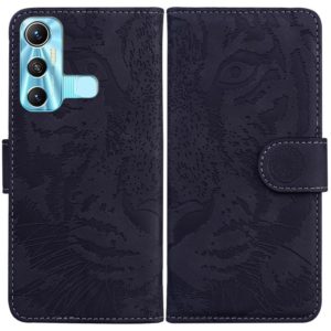 For Infinix Hot 11 X662 Tiger Embossing Pattern Horizontal Flip Leather Phone Case(Black) (OEM)