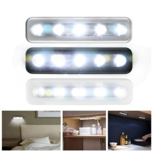 5 LEDs High Lighting Long Touch Light LED Night Light Pat Lamp(White) (OEM)