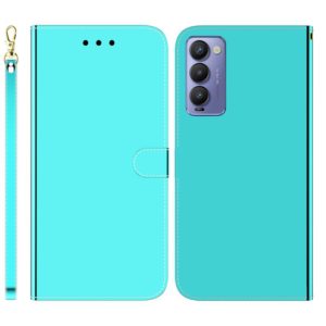 For Tecno Camon 18 / 18P Imitated Mirror Surface Horizontal Flip Leather Phone Case(Mint Green) (OEM)