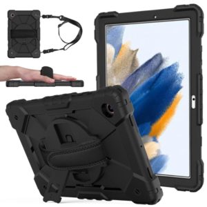 For Samsung Galaxy Tab A8 10.5 2021 X200 Contrast Color Robot Silicone + PC Tablet Case(Black) (OEM)