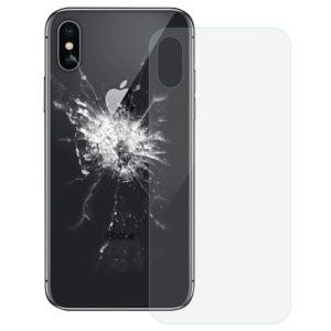 Glass Battery Back Cover for iPhone X(Transparent) (OEM)