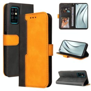 For Infinix Note 8 Business Stitching-Color Horizontal Flip PU Leather Case with Holder & Card Slots & Photo Frame(Orange) (OEM)