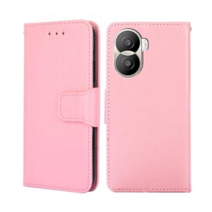 For Honor X40i Crystal Texture Horizontal Flip Leather Phone Case(Pink) (OEM)