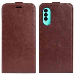 For Wiko T50 R64 Texture Vertical Flip Leather Phone Case(Brown) (OEM)