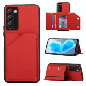 For Tecno Camon 18 Skin Feel PU + TPU + PC Phone Case(Red) (OEM)