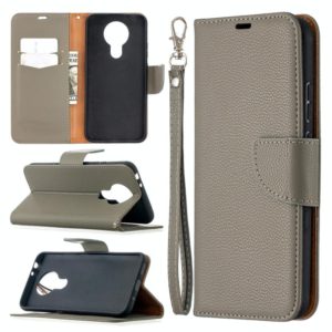 For Nokia 3.4 Litchi Texture Pure Color Horizontal Flip Leather Case with Holder & Card Slots & Wallet & Lanyard(Grey) (OEM)