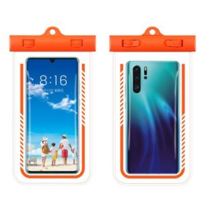 2PCS Diving Swimming Transparent TPU Mobile Phone Waterproof Case(Orange) (OEM)