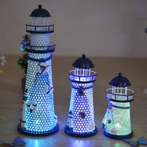 Creative Decorative Wrought Iron Flash Tower LED Night Light, Size:Small 14cm (OEM)