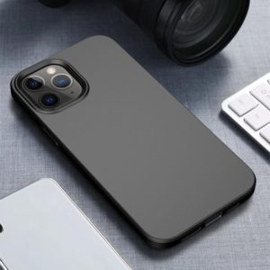For iPhone 12 mini Starry Series Shockproof Straw Material + TPU Protective Case(Black) (OEM)