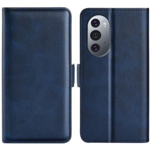 For Motorola Edge X30 Dual-side Magnetic Buckle Leather Phone Case(Dark Blue) (OEM)