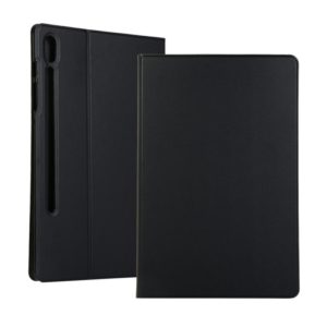 Voltage Elastic Texture Horizontal Flip Leather Case for Galaxy Tab S6 T860, with Holder(Black) (OEM)