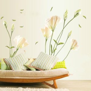 Lily Wall Sticker Removable Living Room TV Wall Sofa Background Bedroom Romantic Warm Sticker Sticker (OEM)
