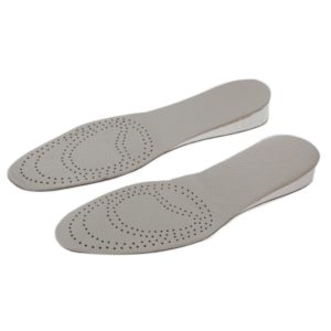 1 Pair Cowhide Increase Insoles, Size: 26cm x 9cm (Grey + White) (OEM)