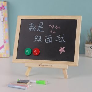 Wooden Double-sided Magnetic Small Blackboard Children s Drawing Board Home Message Board (OEM)