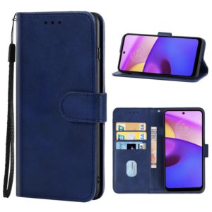 For Motorola Moto E40 Leather Phone Case(Blue) (OEM)