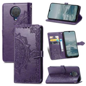 For Nokia 6.3 Mandala Embossing Pattern Horizontal Flip Leather Case with Holder & Card Slots & Wallet & Lanyard(Purple) (OEM)