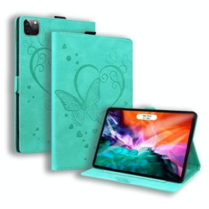For iPad Pro 11 2022 / 2021 / 2018 / Air 2020 10.9 Love Butterfly Pattern Horizontal Flip Leather Tablet Case with Holder & Sleep / Wake-up Function(Green) (OEM)