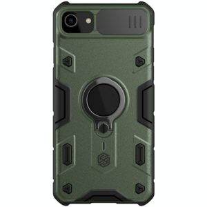 For iPhone SE 2022 / SE 2020 / 8 / 7 NILLKIN Shockproof CamShield Armor Protective Case with Invisible Ring Holder(Green) (NILLKIN) (OEM)