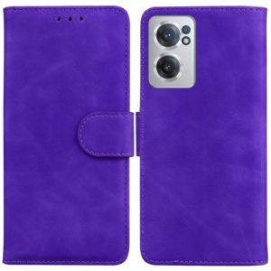 For OnePlus Nord CE 2 5G Skin Feel Pure Color Flip Leather Phone Case(Purple) (OEM)