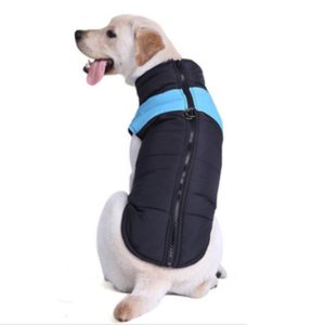 Pet Dog Cotton Vest Ski Suit, Size: 5XL, Chest: 68cm, Back Length: 60cm(Blue) (OEM)