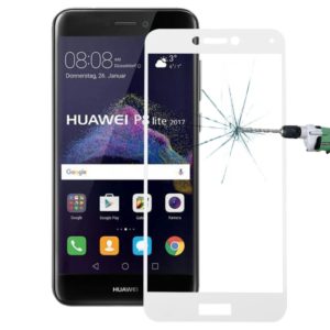 For Huawei P8 Lite (2017) 0.26mm 9H Surface Hardness Explosion-proof Full Screen Tempered Glass Screen Film(White) (OEM)
