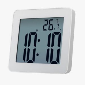 Waterproof Wall Clock LCD Bathroom Clock Kitchen Electronic Alarm Clock (OEM)
