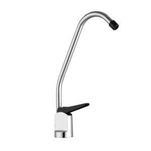 Kitchen Water Purifier Copper Single Cold Basin Gooseneck Shape Faucet(Silver) (OEM)
