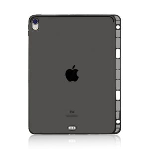Highly Transparent TPU Soft Protective Case for iPad Pro 12.9 inch (2018), with Pen Slot (Black) (OEM)